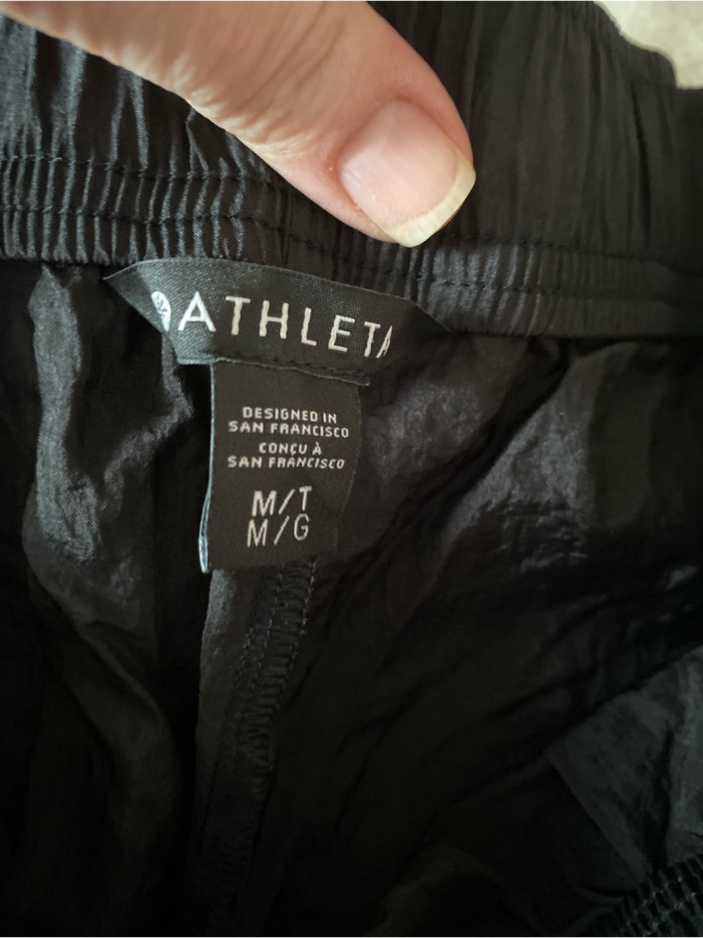 Athleta Lunar Sheen Utility mid rise nylon black pants - Picture 7 of 14
